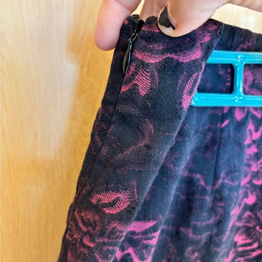 Vintage Joanie Char Mermaid Skirt Size Medium Floral Witchy Theater Trumpet Punk - Picture 4 of 10